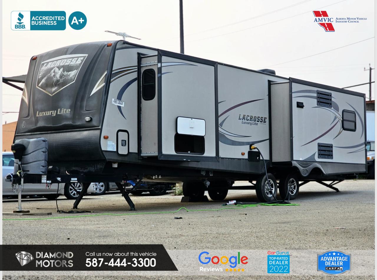 Used 2015 Forest River Lacrosse Towable Luxury Lite Touring Edition Sleeps 4 for sale in Edmonton, AB