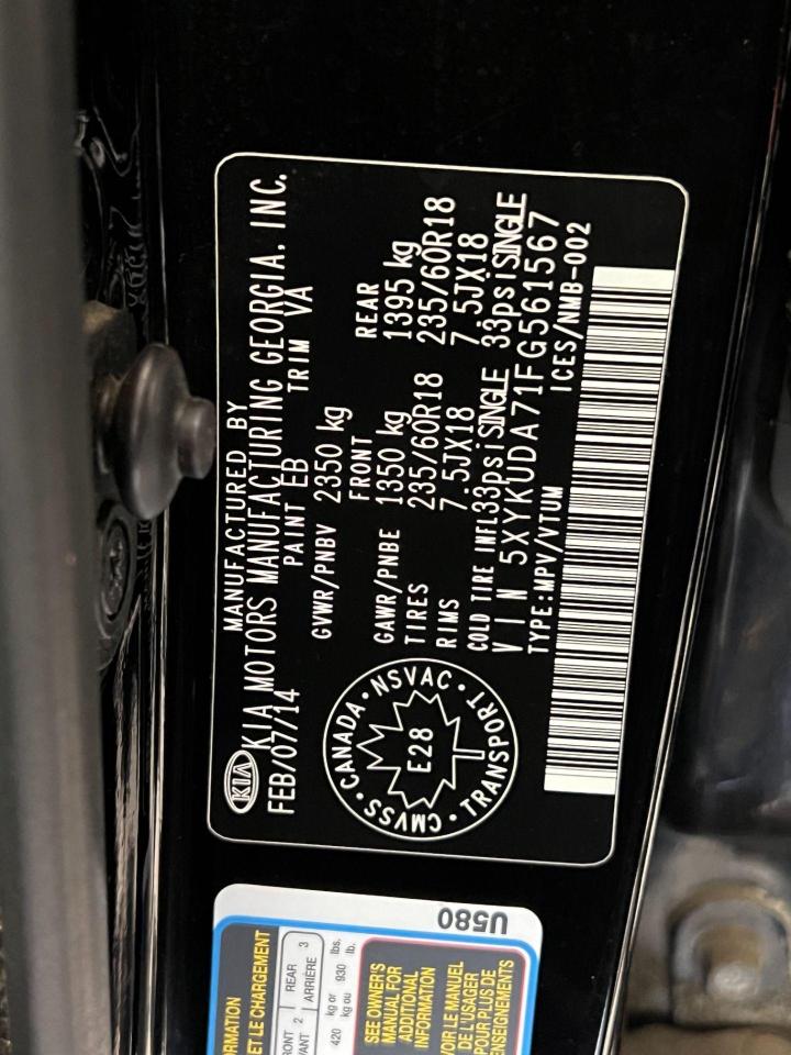 2015 Kia Sorento EX AWD+Pano Roof+Camera+Leather+New Tires - Photo #39