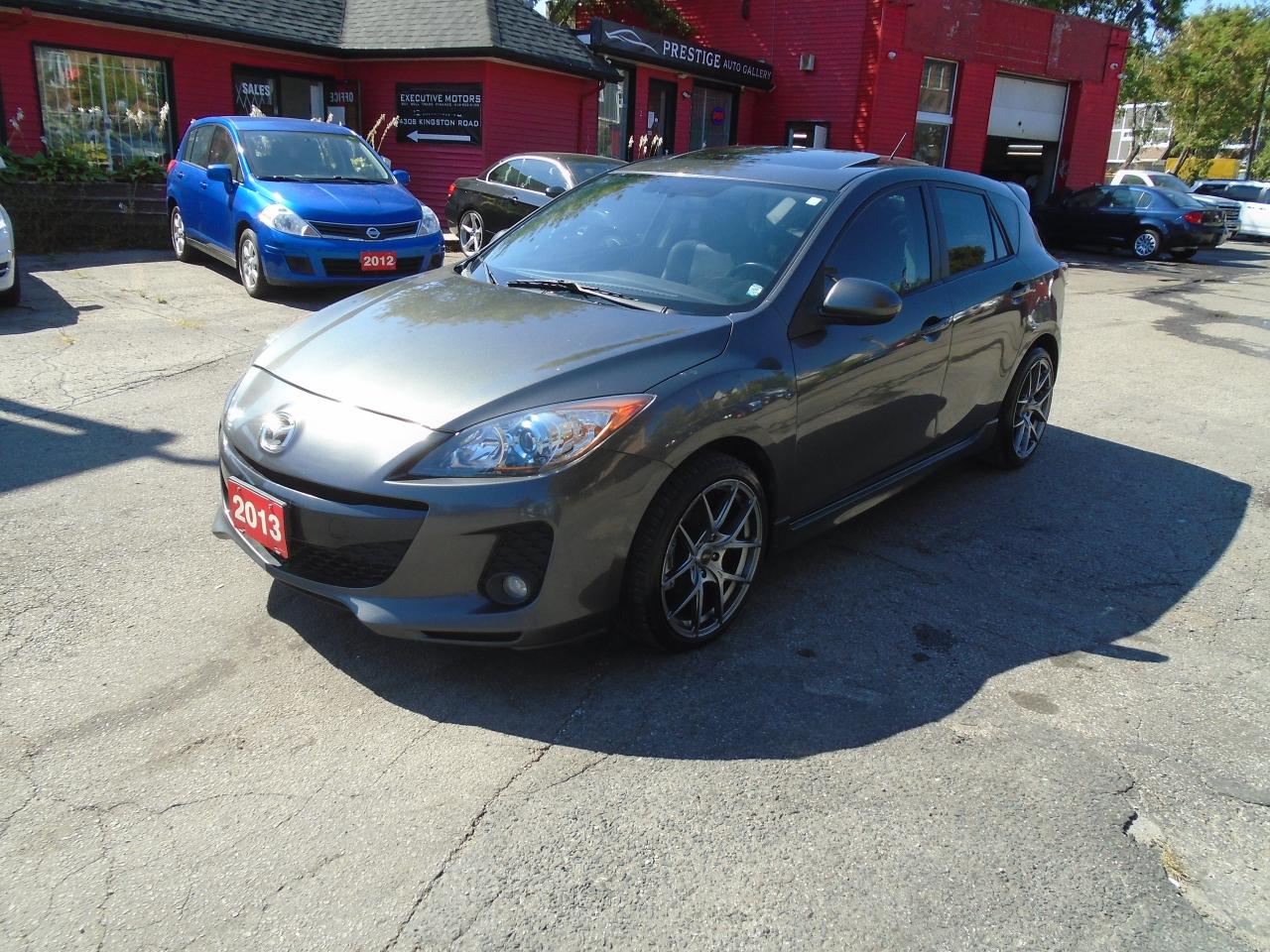 Used 2013 Mazda MAZDA3 GS-SKY/ 6SPD / LOADED / LEATHER / ROOF / AC/ MINT for sale in Scarborough, ON