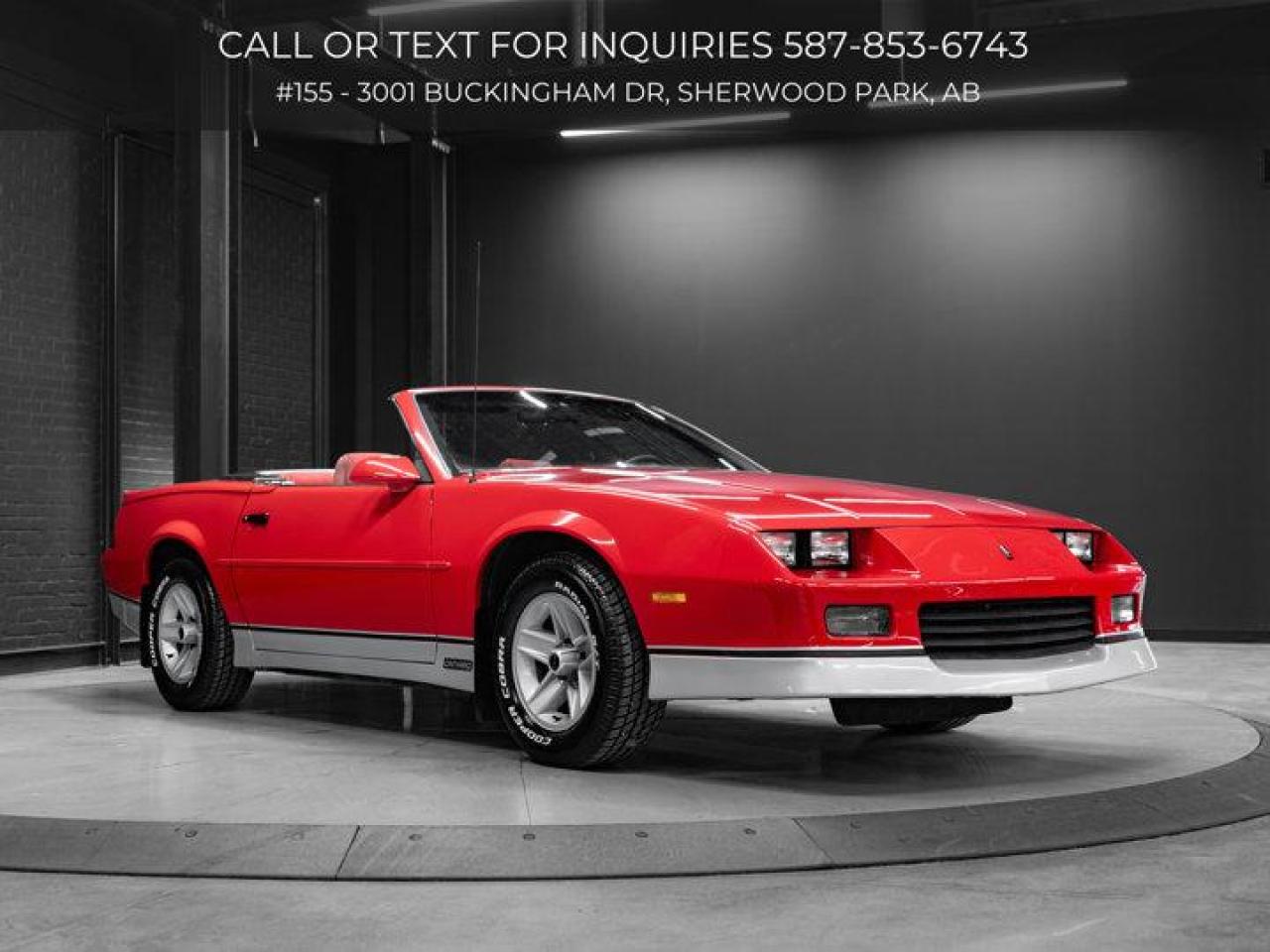 Used 1988 Chevrolet Camaro Sport Convertible for sale in Sherwood Park, AB