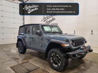 <b>Heavy Duty Suspension,  Hybrid,  Fast Charging,  Adaptive Cruise Control,  Climate Control!</b><br> <br> <br> <br>  This Wrangler 4xe isnt just an advanced plug-in hybrid; it is a ticket to wild adventures and all-out fun. <br> <br>No matter where your next adventure takes you, this Jeep Wrangler 4xe is ready for the challenge. With advanced traction and plug-in hybrid technology, sophisticated safety features and ample ground clearance, the Wrangler 4xe is designed to climb up and crawl over the toughest terrain. Inside the cabin of this advanced Wrangler 4xe offers supportive seats and comes loaded with the technology you expect while staying loyal to the style and design youve come to know and love.<br> <br> This  SUV  has a 8 speed automatic transmission and is powered by a  375HP 2.0L 4 Cylinder Engine.<br> <br> Our Wrangler 4xes trim level is Rubicon. Stepping up to this Wrangler Rubicon rewards you with incredible off-roading capability, thanks to heavy duty suspension, class II towing equipment that includes a hitch and trailer sway control, front active and rear anti-roll bars, upfitter switches, locking front and rear differentials, and skid plates for undercarriage protection. Interior features include an 8-speaker Alpine audio system, voice-activated dual zone climate control, front and rear cupholders, and a 12.3-inch infotainment system with smartphone integration and mobile internet hotspot access. Additional features include cruise control, a leatherette-wrapped steering wheel, proximity keyless entry, and even more. This vehicle has been upgraded with the following features: Heavy Duty Suspension,  Hybrid,  Fast Charging,  Adaptive Cruise Control,  Climate Control,  Wi-fi Hotspot,  Tow Equipment. <br><br> View the original window sticker for this vehicle with this url <b><a href=http://www.chrysler.com/hostd/windowsticker/getWindowStickerPdf.do?vin=1C4RJXR69RW178326 target=_blank>http://www.chrysler.com/hostd/windowsticker/getWindowStickerPdf.do?vin=1C4RJXR69RW178326</a></b>.<br> <br>To apply right now for financing use this link : <a href=https://www.indianheadchrysler.com/finance/ target=_blank>https://www.indianheadchrysler.com/finance/</a><br><br> <br/> See dealer for details. <br> <br>At Indian Head Chrysler Dodge Jeep Ram Ltd., we treat our customers like family. That is why we have some of the highest reviews in Saskatchewan for a car dealership!  Every used vehicle we sell comes with a limited lifetime warranty on covered components, as long as you keep up to date on all of your recommended maintenance. We even offer exclusive financing rates right at our dealership so you dont have to deal with the banks.
You can find us at 501 Johnston Ave in Indian Head, Saskatchewan-- visible from the TransCanada Highway and only 35 minutes east of Regina. Distance doesnt have to be an issue, ask us about our delivery options!

Call: 306.695.2254<br> Come by and check out our fleet of 30+ used cars and trucks and 80+ new cars and trucks for sale in Indian Head.  o~o