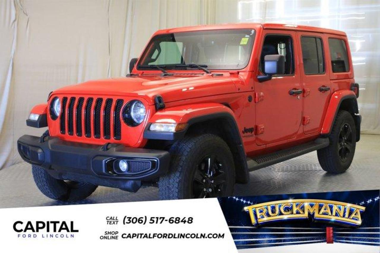 Used 2021 Jeep Wrangler Unlimited Altitude **One Owner, Leather, Navigation, 2L, 4x4** for sale in Regina, SK