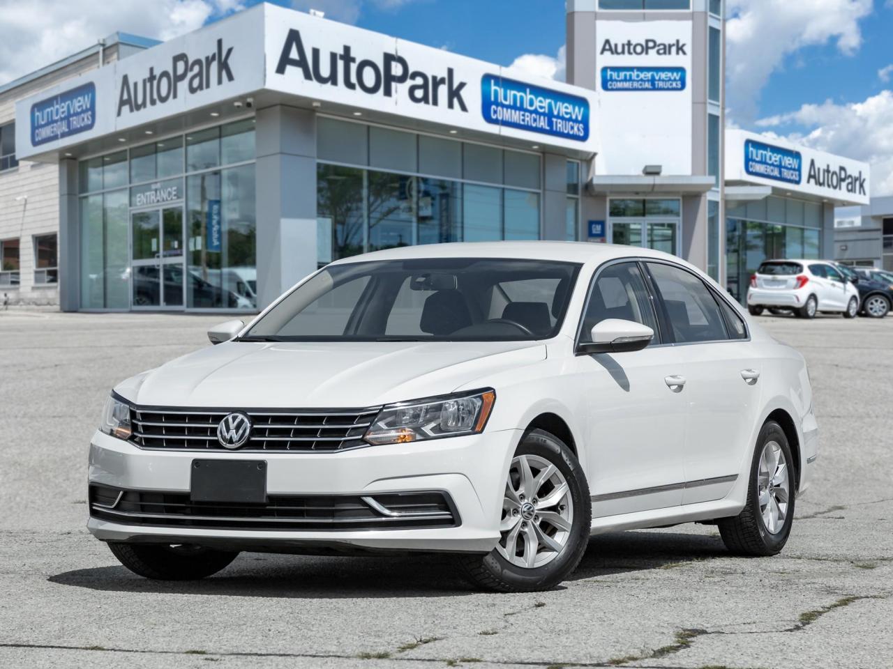 <p>Experience elegance and innovation on the road with the refined 2017 Volkswagen Passat 1.8 TSI Trendline+.<br />
<br />
Finished in a White exterior that complements the Black cloth interior, standing on a set of 16 alloy wheels. Beneath the hood, you will reveal a turbocharged 1.8L four (4) cylinder engine paired with a six (6) speed automatic transmission.</p>

<p>Step into the interior and be impressed to find features including a backup camera, heated front seats, automatic headlights, steering wheel-mounted controls, dual automatic climate control, AM/FM/HD radio, CD player, Bluetooth and so much more.<br />
<br />
Wed love for you to come in and experience the exhilaration this2017 Volkswagen Passat 1.8 TSI Trendline+will bring!<br />
<br />
<br />
Visit AUTOPARK Mississauga and Experience Everything Youve Come to Expect From Autopark - Fantastic Service, Above Average Reconditioning and Of Course, Friendly and Knowledgeable Sales Professionals Here to Help Today! We shop the Market So You Dont Have To! The three pillars of AutoPark are: 1) 6 locations 2) LOW NO HAGGLE Pricing 3) 7 DAY EXCHANGE policy*AutoPark Mississauga serves Mississauga, Etobicoke, Oakville, Burlington, and Hamilton. AutoPark can look after you with good and challenged credit history! Car Proof history report available. No hidden fees, simply add HST & licensing. AutoPark - A new way to buy used! *call for details! Proud member of The Humberview Group. AutoPark serves our customers better, each and every day.[Good credit, bad credit, everyone deserves the right to drive a quality, reliable vehicle with us! Find out how, at autopark.ca].</p>