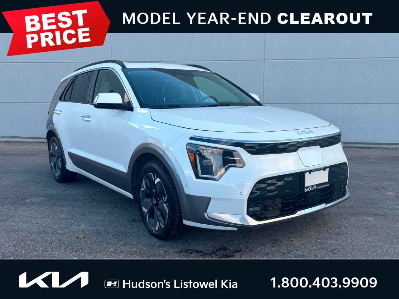 New 2024 Kia NIRO EV Wave w/Snow White Pearl & Grey Exterior CLEAROUT PRICING! for sale in Listowel, ON