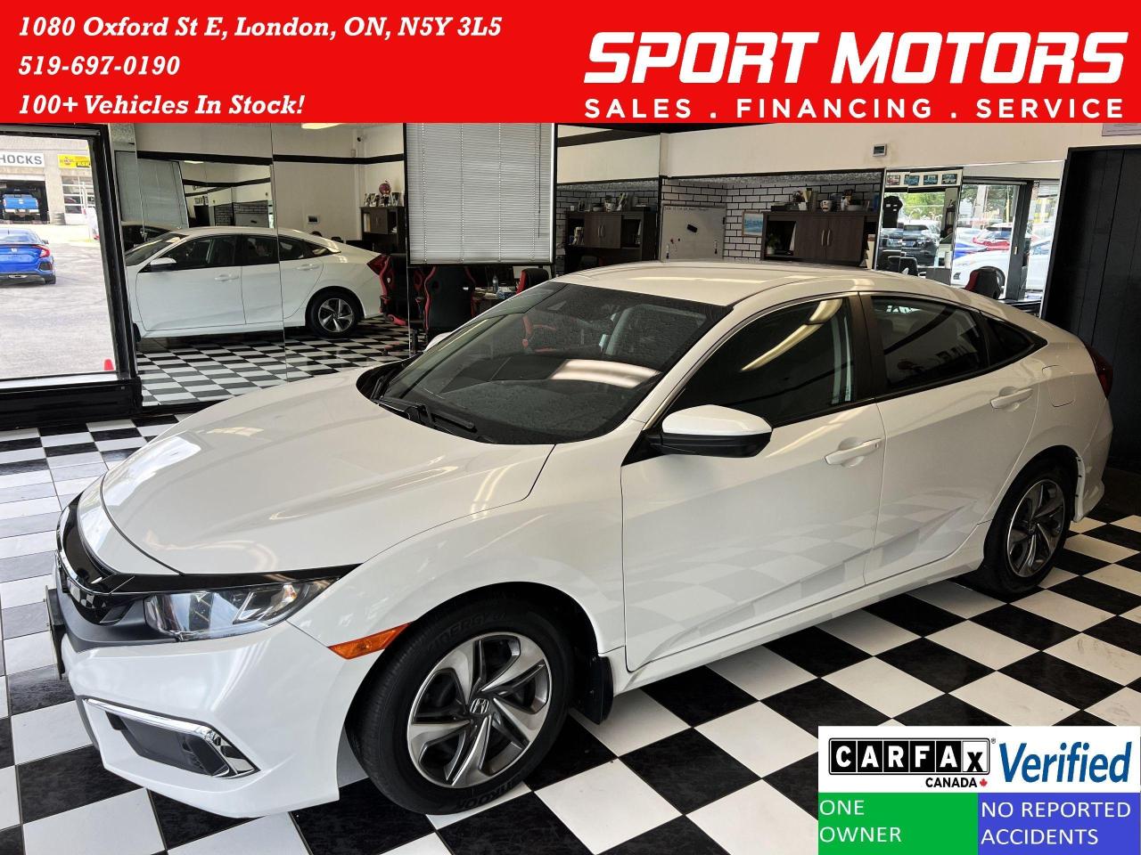 Used 2021 Honda Civic LX+Adaptive Cruise+LaneKeep+ApplePlay+CLEAN CARFAX for sale in London, ON