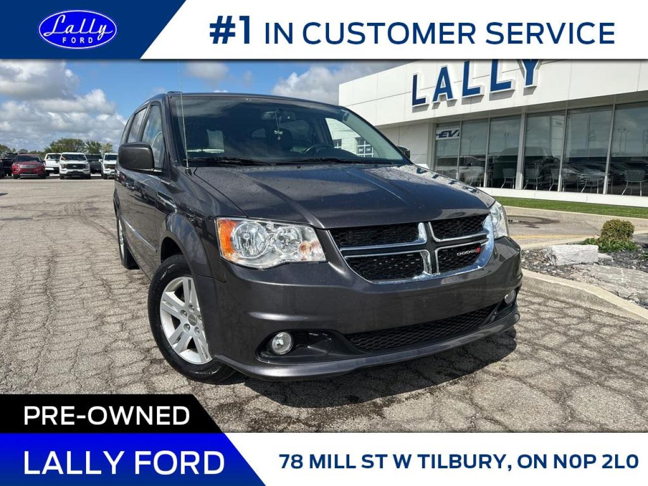 Used 2017 Dodge Grand Caravan Crew Plus, Leather, Power Doors, Bucket Seats! for sale in Tilbury, ON