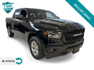 <p><strong>Unleash the Power: The 2023 RAM 1500 Tradesman Crew Cab 4x4</strong></p>

<p>Elevate your driving experience with the 2023 RAM 1500 Tradesman Crew Cab 4x4. Designed to deliver outstanding performance, versatility, and reliability, this truck is ready to tackle any challenge with confidence.</p>

<p><strong>Bold Exterior, Refined Interior</strong></p>

<p>The RAM 1500 Tradesman Crew Cab 4x4 commands attention with its sleek Diamond Black Crystal Pearl exterior and sophisticated Black interior featuring comfortable cloth front 40/20/40 bench seats. Whether you're on the worksite or cruising through the city, this truck combines rugged durability with modern style.</p>

<p><strong>Exceptional Performance</strong></p>

<p>Powered by a robust 3.6L Pentastar VVT V6 engine with eTorque paired with an 8-speed automatic transmission, the RAM 1500 Tradesman Crew Cab 4x4 delivers impressive performance and efficiency. From hauling heavy loads to navigating challenging terrain, this truck offers the power and capability you need to get the job done.</p>

<p><strong>Advanced Safety Features</strong></p>

<p>Equipped with advanced safety features such as a ParkView Rear Back–Up Camera, Brake Assist, Electronic Stability Control, and Ready Alert Braking, the RAM 1500 Tradesman Crew Cab 4x4 provides peace of mind on every journey. Whether you're towing a trailer or navigating crowded streets, these features work together to keep you and your passengers safe.</p>

<p>With its powerful performance, advanced safety features, and versatile optional equipment, the 2023 RAM 1500 Tradesman Crew Cab 4x4 is the ultimate choice for drivers who demand excellence in their trucks. Visit your nearest dealership today to experience the unmatched capabilities of this remarkable vehicle!</p>

<form> </form>
<p> </p>

<p><em>Note: This is a used demo vehicle. The price may include added aftermarket accessories. Please contact dealer for details and current mileage.</em></p>

<h4>BUY WITH COMPLETE CONFIDENCE</h4>

<p>AutoIQ Exclusive Pre-Owned Program<br />
Shop online or in-store, any way you want it<br />
Virtual trade estimate & appraisal<br />
Virtual credit approval & eSignature<br />
7-Day Money Back Guarantee*</p>

<p>The AutoIQ Dealership Group came together in 2016 with a mission to deliver an exceptional car-buying experience. With 16 dealerships across Ontario, offering 14 brands and over 2500 vehicles in stock, AutoIQ customers can expect great selection, value, and trust. Buying a new vehicle is a significant purchase, and we want to ensure that you LOVE it! Whether you are purchasing a new or quality pre-owned vehicle from us, we offer attractive financing rates and flexible terms, regardless of your credit.</p>

<p>SPECIAL NOTE: This vehicle is reserved for AutoIQs retail customers only. Please, no dealer calls. Errors and omissions excepted.</p>

<p>*As-traded, specialty or high-performance vehicles are excluded from the 7-Day Money Back Guarantee Program (including, but not limited to Ford Shelby, Ford mustang GT, Ford Raptor, Chevrolet Corvette, Camaro 2SS, Camaro ZL1, V-Series Cadillac, Dodge/Jeep SRT, Hyundai N Line, all electric models)</p>

<p>INSGMT</p>
