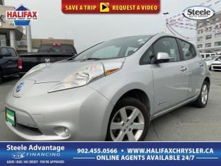 Recent Arrival!2016 Nissan Leaf S Brilliant Silver 80kW AC Synchronous Motor FWD Single Speed Reducer**Live Market Value Pricing**, Air Conditioning, Automatic temperature control, Exterior Parking Camera Rear, Heated Front Bucket Seats, Remote keyless entry, Steering wheel mounted audio controls.Top reasons for buying from Halifax Chrysler: Live Market Value Pricing, No Pressure Environment, State Of The Art facility, Mopar Certified Technicians, Convenient Location, Best Test Drive Route In City, Full Disclosure.Certification Program Details: 85 Point Inspection, 2 Years Fresh MVI, Brake Inspection, Tire Inspection, Fresh Oil Change, Free Carfax Report, Vehicle Professionally Detailed.Here at Halifax Chrysler, we are committed to providing excellence in customer service and will ensure your purchasing experience is second to none! Visit us at 12 Lakelands Boulevard in Bayers Lake, call us at 902-455-0566 or visit us online at www.halifaxchrysler.com *** We do our best to ensure vehicle specifications are accurate. It is up to the buyer to confirm details.***Awards:* Canadian Green Car Zero Emissions Winner