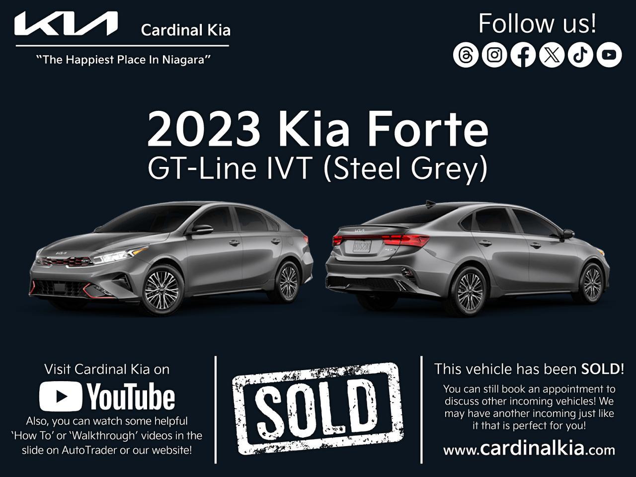 New 2023 Kia Forte GT-Line IVT for sale in Niagara Falls, ON