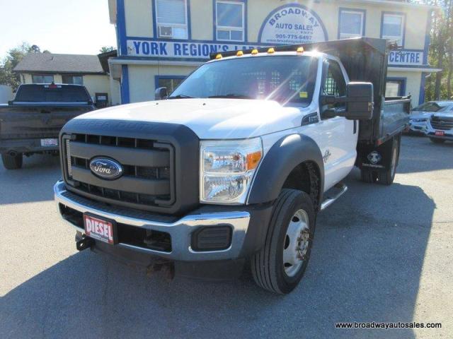 2015 Ford F-550 WORK READY XL-SUPER-DUTY-MODEL 3 PASSENGER 6.7L - B20 - DIESEL.. 4X4.. REGULAR-CAB.. HYDRAULIC-DUMP-BOX.. AIR CONDITIONING.. TRAILER BRAKE..