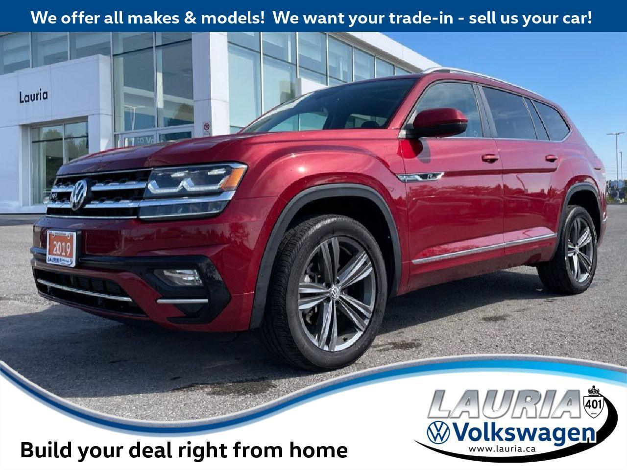 Used 2019 Volkswagen Atlas V6 Highline R-Line 4Motion AWD - 6 Passenger for sale in PORT HOPE, ON
