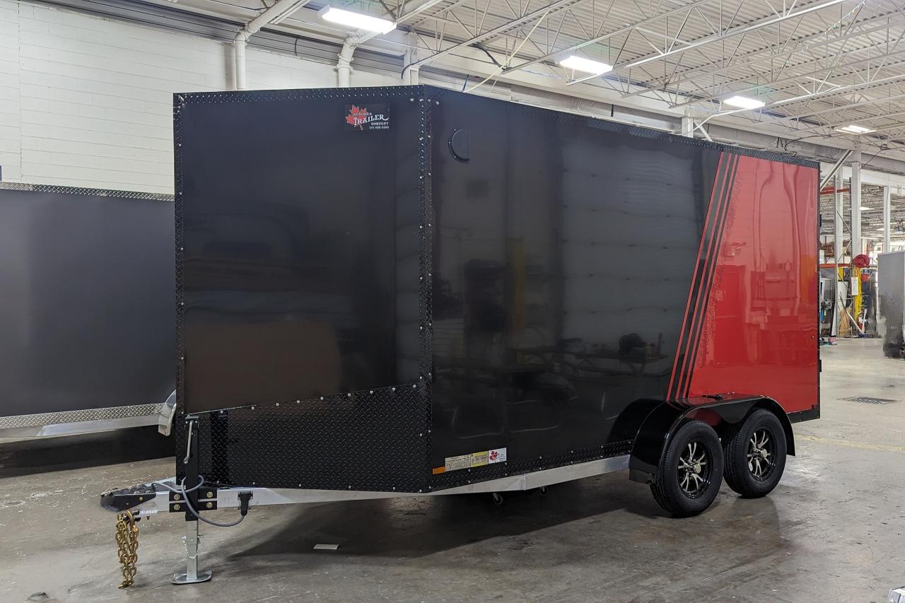 2024 Canadian Trailer Company 7x14 V Nose Cargo Trailer Aluminum Tandem Axle Photo11