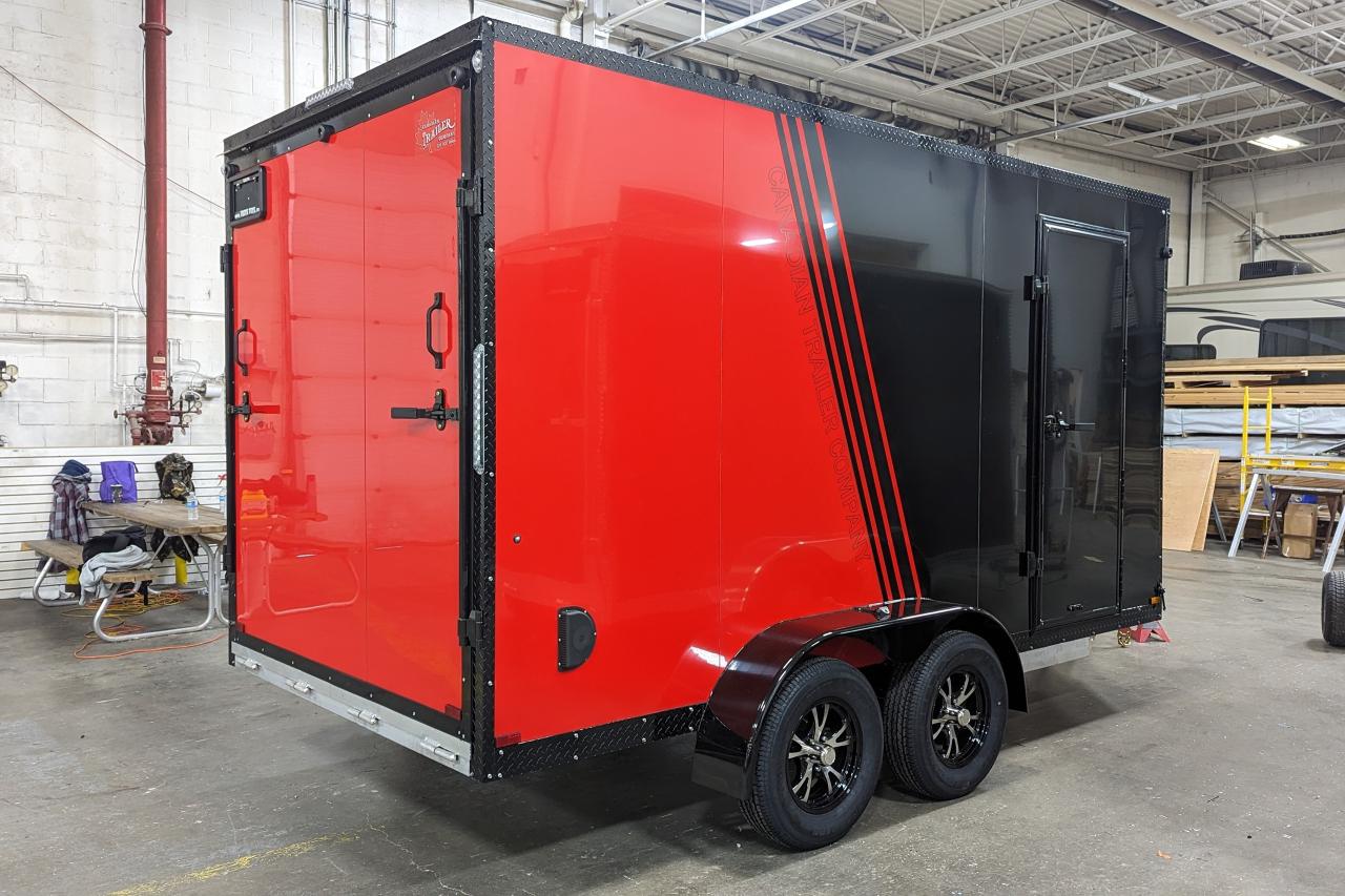 2024 Canadian Trailer Company 7x14 V Nose Cargo Trailer Aluminum Tandem Axle Photo12