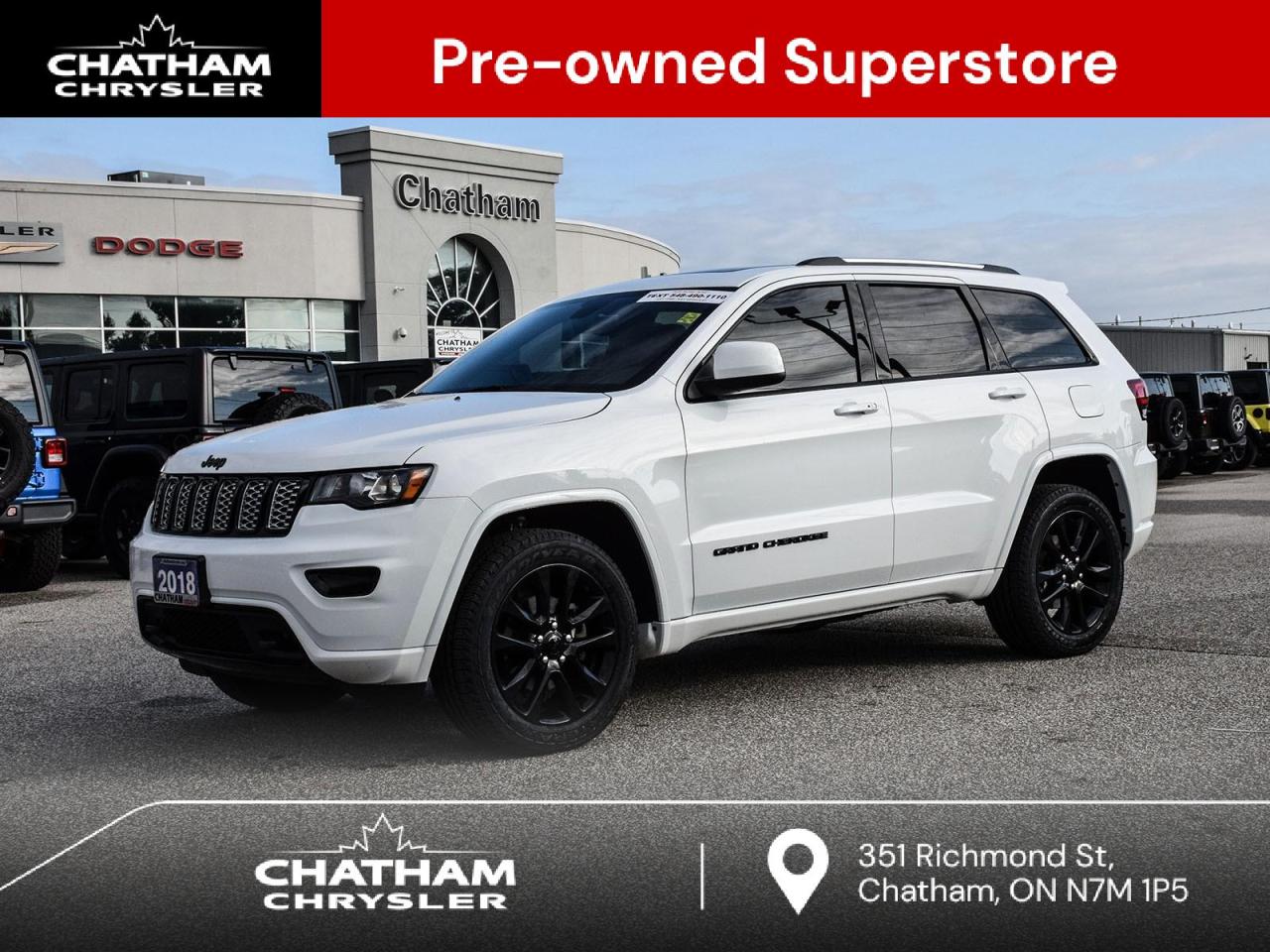 Used 2018 Jeep Grand Cherokee Laredo ALTITUDE POWER SUNROOF NAVIGATION for sale in Chatham, ON