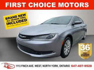 Welcome to First Choice Motors, the largest car dealership in Toronto of pre-owned cars, SUVs, and vans priced between $5000-$15,000. With an impressive inventory of over 300 vehicles in stock, we are dedicated to providing our customers with a vast selection of affordable and reliable options. <br><br>Were thrilled to offer a used 2015 Chrysler 200 LX, grey color with 170,000km (STK#6564) This vehicle was $9990 NOW ON SALE FOR $8990. It is equipped with the following features:<br>- Automatic Transmission<br>- Heated seats<br>- Power windows<br>- Power locks<br>- Power mirrors<br>- Air Conditioning<br><br>At First Choice Motors, we believe in providing quality vehicles that our customers can depend on. All our vehicles come with a 36-day FULL COVERAGE warranty. We also offer additional warranty options up to 5 years for our customers who want extra peace of mind.<br><br>Furthermore, all our vehicles are sold fully certified with brand new brakes rotors and pads, a fresh oil change, and brand new set of all-season tires installed & balanced. You can be confident that this car is in excellent condition and ready to hit the road.<br><br>At First Choice Motors, we believe that everyone deserves a chance to own a reliable and affordable vehicle. Thats why we offer financing options with low interest rates starting at 7.9% O.A.C. Were proud to approve all customers, including those with bad credit, no credit, students, and even 9 socials. Our finance team is dedicated to finding the best financing option for you and making the car buying process as smooth and stress-free as possible.<br><br>Our dealership is open 7 days a week to provide you with the best customer service possible. We carry the largest selection of used vehicles for sale under $9990 in all of Ontario. We stock over 300 cars, mostly Hyundai, Chevrolet, Mazda, Honda, Volkswagen, Toyota, Ford, Dodge, Kia, Mitsubishi, Acura, Lexus, and more. With our ongoing sale, you can find your dream car at a price you can afford. Come visit us today and experience why we are the best choice for your next used car purchase!<br><br>All prices exclude a $10 OMVIC fee, license plates & registration  and ONTARIO HST (13%)