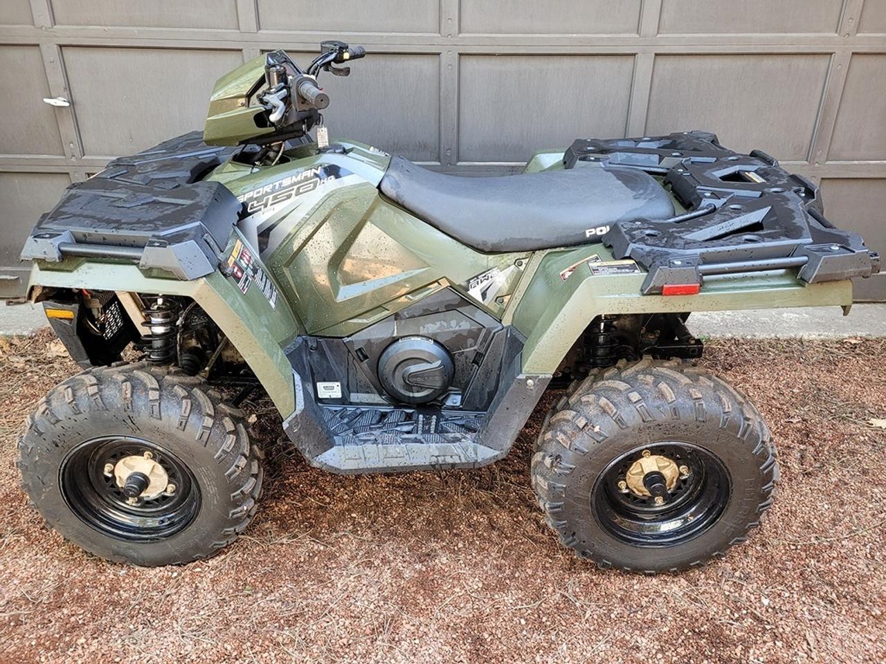 <p>One Owner, Financing Available & Trade-ins Welcome!&nbsp;</p><p>LEGENDARY PERFORMANCE AT AN UNBEATABLE PRICE</p><p>THE LEGENDARY ENTRY REC & UTILITY SPORTSMAN 450 H.O.</p><p>No machine provides more self-reliance on a hunt, pulls more of its own weight on the farm, makes conquering trails that much easier, or delivers more bang for your hard-earned buck.</p><p>RIDE HARDER</p><p>The 2020 Sportsman 450 H.O. rides is built to battle tough terrain through any conditions with a heavy-duty chassis and Electronic Fuel Injection (EFI). The 10.5 of ground clearance and class-leading 9.25 rear suspension travel keeps you riding in comfort all day long.</p><p>GO FURTHER</p><p>The industry&rsquo;s quickest-engaging all-wheel drive (AWD) pulls you around corners and over rocks without hesitation. With industry-leading 8 gallons of sealed storage and a factory-installed third headlight youll be going further even if the sun goes down.</p><p>DO MORE</p><p>Get more done with a factory-installed hitch receiver and more than 1,200 lb towing capacity, 485 lb payload capacity and a combined 270 lb front and rear rack capacity.</p><p>Please give us at least 24 hours notice if you would like to view an ATV as they are in storage for the Winter.</p>