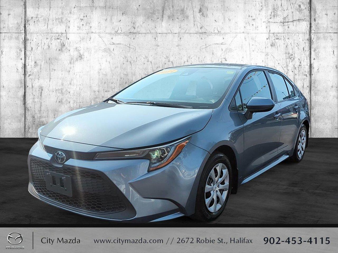 <em><strong>ONLY $110 PER WEEK, 0 DOWN PAYMENT, TAXES AND LICENSE INCLUDED, O.A.C.</strong></em>

<em><strong>2021 COROLLA LE SEDAN, 4 CYLINDER, AUTOMATIC WITH POWER WINDOWS, POWER LOCKS, TILT AND TELESCOPIC STEERING, HEATED FRONT SEATS, RAINSENSE WIPERS, AM/FM STEREO WITH MP3 PLAYER, DRIVERS INFORMATION CENTER, CLIMATE CONTROL, BACK UP CAMERA, REMOTE KEYLESS ENTRY AND MORE. 12 TO CHOOSE FROM. </strong></em>

<em><strong>60 POINT INSPECTION WITH A NO CHARGE 3 MONTH OR 6000KM COMPREHENSIVE WARRANTY, $100 GAS CARD AND A FULL TANK OF GAS. CALL TODAY FOR YOUR TEST DRIVE.</strong></em>

<em><strong>NO SURPRISE PRICING</strong></em>

<em><strong>We at, City Mazda and, City Pre-Owned strive for excellence and customer satisfaction. We are a locally owned, independent dealership that has been proudly serving the Maritimes for 37 years and counting! Every retail checked vehicle goes through an extensive inspection process to insure the best quality and standard we can offer. Our financial team can offer many different options to fit any need! We look forward to earning your business and become your “One Stop Shop” for any and ALL of your automotive needs! Find us on Facebook to follow our events and news! Ask about our FAMOUS maintenance plans! Contact us today, we welcome you to the CITY MAZDA PRE OWNED family in advance;  you will not be disappointed!</strong></em>