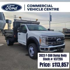 <b>Low Mileage, SiriusXM,  Remote Keyless Entry,  Heavy Duty Suspension,  Tow Equipment,  Lane Departure Warning!</b><br> <br>  Compare at $118411 - Our Price is just $113857! <br> <br>   Hello. This  2023 Ford F-550 Super Duty DRW is for sale today in Fort St John. <br> <br>This low mileage  sought after diesel  4X4 pickup  has just 806 kms. Its  oxford white in colour  . It has a 10 speed automatic transmission and is powered by a  330HP 6.7L 8 Cylinder Engine. <br> <br> Our F-550 Super Duty DRWs trim level is XLT. This Ford F-550 Super Duty XLT comes very well equipped with a heavy duty suspension, towing equipment, a built-in brake controllers and trailer sway control, an upgraded audio system with SYNC 3 communication featuring enhanced voice recognition, Apple CarPlay and Android Auto plus an 8 inch touchscreen, 2 front tow hooks, a chrome front bumper, remote keyless entry, SiriusXM, steering wheel mounted cruise controls and smart device remote engine start. This vehicle has been upgraded with the following features: Siriusxm,  Remote Keyless Entry,  Heavy Duty Suspension,  Tow Equipment,  Lane Departure Warning,  Apple Carplay,  Android Auto. <br> To view the original window sticker for this vehicle view this <a href=http://www.windowsticker.forddirect.com/windowsticker.pdf?vin=1FDUF5HT4PEC37255 target=_blank>http://www.windowsticker.forddirect.com/windowsticker.pdf?vin=1FDUF5HT4PEC37255</a>. <br/><br> <br>To apply right now for financing use this link : <a href=https://www.fortmotors.ca/apply-for-credit/ target=_blank>https://www.fortmotors.ca/apply-for-credit/</a><br><br> <br/><br><br> Come by and check out our fleet of 50+ used cars and trucks and 110+ new cars and trucks for sale in Fort St John.  o~o