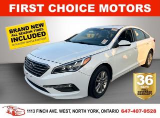 Welcome to First Choice Motors, the largest car dealership in Toronto of pre-owned cars, SUVs, and vans priced between $5000-$15,000. With an impressive inventory of over 300 vehicles in stock, we are dedicated to providing our customers with a vast selection of affordable and reliable options. <br><br>Were thrilled to offer a used 2017 Hyundai Sonata GL, white color with 142,000km (STK#6574) This vehicle was $14990 NOW ON SALE FOR $12990. It is equipped with the following features:<br>- Automatic Transmission<br>- Heated seats<br>- Bluetooth<br>- Reverse camera<br>- Alloy wheels<br>- Power windows<br>- Power locks<br>- Power mirrors<br>- Air Conditioning<br><br>At First Choice Motors, we believe in providing quality vehicles that our customers can depend on. All our vehicles come with a 36-day FULL COVERAGE warranty. We also offer additional warranty options up to 5 years for our customers who want extra peace of mind.<br><br>Furthermore, all our vehicles are sold fully certified with brand new brakes rotors and pads, a fresh oil change, and brand new set of all-season tires installed & balanced. You can be confident that this car is in excellent condition and ready to hit the road.<br><br>At First Choice Motors, we believe that everyone deserves a chance to own a reliable and affordable vehicle. Thats why we offer financing options with low interest rates starting at 7.9% O.A.C. Were proud to approve all customers, including those with bad credit, no credit, students, and even 9 socials. Our finance team is dedicated to finding the best financing option for you and making the car buying process as smooth and stress-free as possible.<br><br>Our dealership is open 7 days a week to provide you with the best customer service possible. We carry the largest selection of used vehicles for sale under $9990 in all of Ontario. We stock over 300 cars, mostly Hyundai, Chevrolet, Mazda, Honda, Volkswagen, Toyota, Ford, Dodge, Kia, Mitsubishi, Acura, Lexus, and more. With our ongoing sale, you can find your dream car at a price you can afford. Come visit us today and experience why we are the best choice for your next used car purchase!<br><br>All prices exclude a $10 OMVIC fee, license plates & registration  and ONTARIO HST (13%)