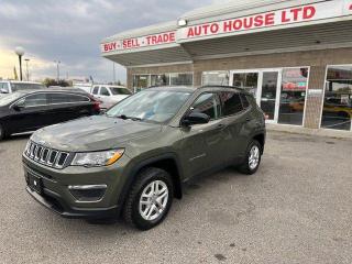 <div>Used | SUV | Green | 2018 | Jeep | Compass | Sport | 4x4 | Back Up Camera</div><div> </div><div>2018 JEEP COMPASS SPORT 4X4 WITH 62539 KMS, BACKUP CAMERA, PUSH BUTTON START, 4WD MODE, BLUETOOTH, USB/AUX, CD/RADIO, AC, POWER WINDOWS LOCKS SEATS AND MORE! </div>