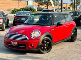 CERTIFIED. WARRANTY.<br><div>
2011 MINI COOPER. BEAUTIFUL RED ON BLACK LOOKING CAR. 

RUNS AND DRIVES EXCELLENT WITH NO ANY ISSUES. HAS BEEN MAINTAINED VERY WELL. 

# BEING SOLD CERTIFIED WITH SAFETY INCLUDED IN THE PRICE! # 3 YEARS EXTENDED WARRANTY AVAILABLE 

BRAND NEW BRAKES JUST INSTALLED. FRESH OIL CHANGE. FULLY DETAILED. 

EQUIPPED WITH: BLUETOOTH, POWER WINDOWS, POWER LOCKS, KEYLESS. 

FINANCING AVAILABLE FOR ANY TYPE OF CREDIT. PRICE + HST NO EXTRA OR HIDDEN FEES. 

PLEASE CONTACT US TO BOOK YOUR APPOINTMENT FOR VIEWING AND TEST DRIVE. TERMINAL MOTORS 1421 SPEERS RD, OAKVILLE </div>