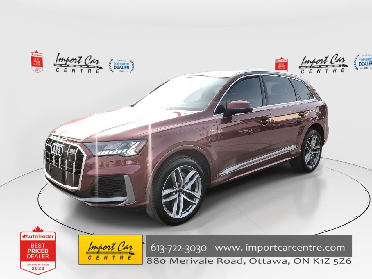 Used 2020 Audi Q7 55 Technik NEW BRAKES & TIRES, S-LINE, DRIVER'S AS for sale in Ottawa, ON