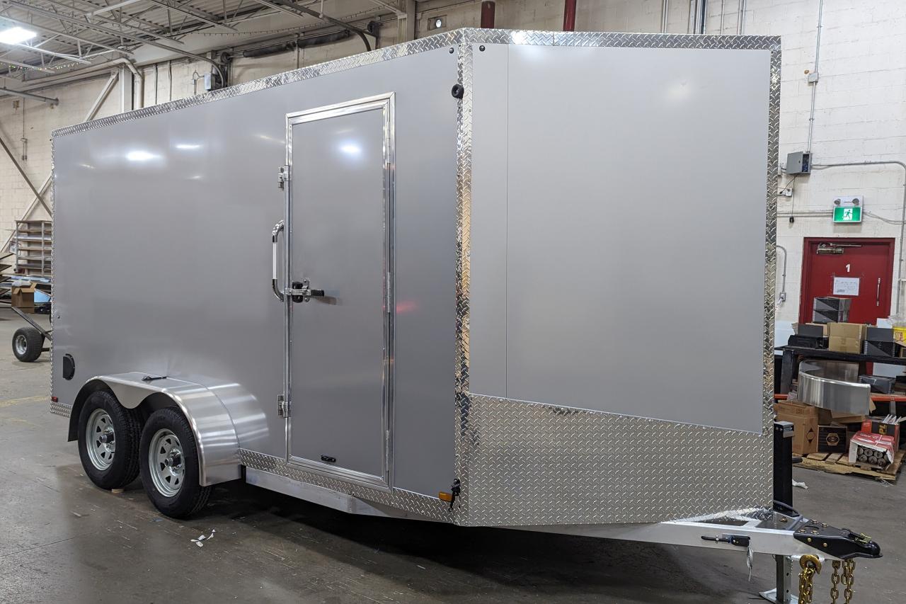 New 2024 Canadian Trailer Company 7x14 V Nose Cargo Trailer Aluminum Tandem Axle for sale in Guelph, ON