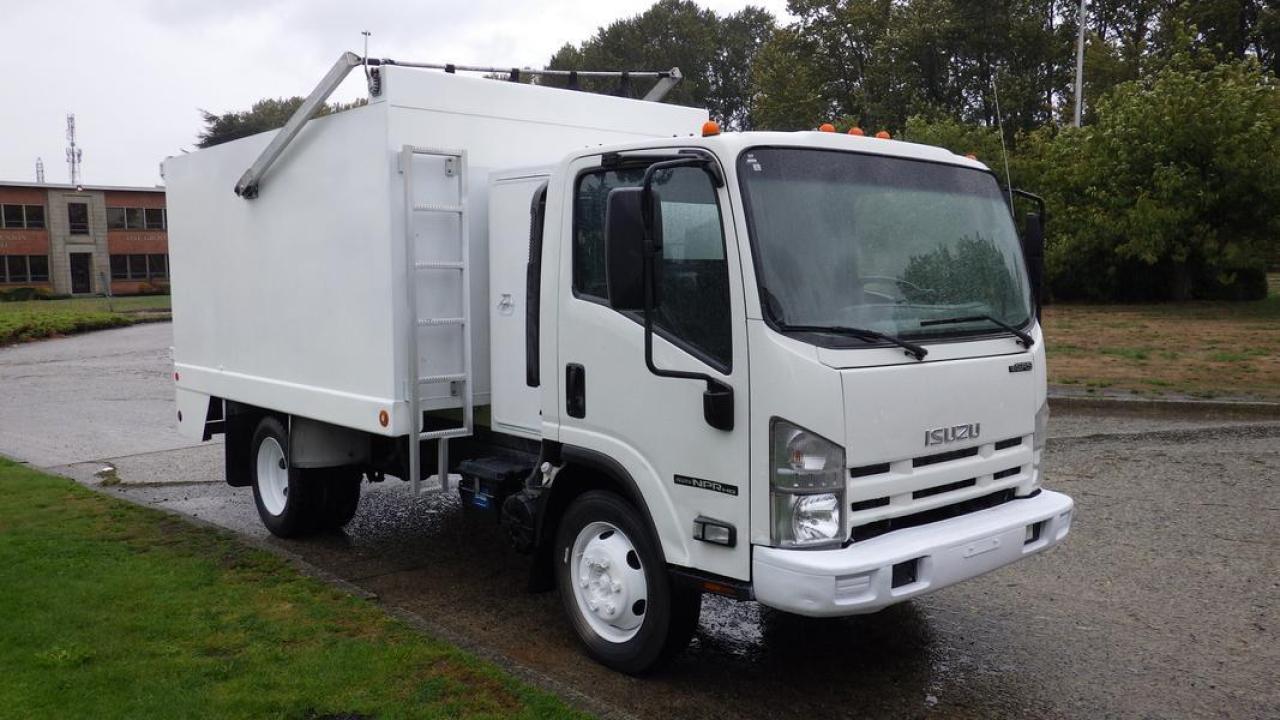 Used 2015 Isuzu NPR HD 11 Foot Dump Box Truck 3 Seater Diesel for sale in Burnaby, BC