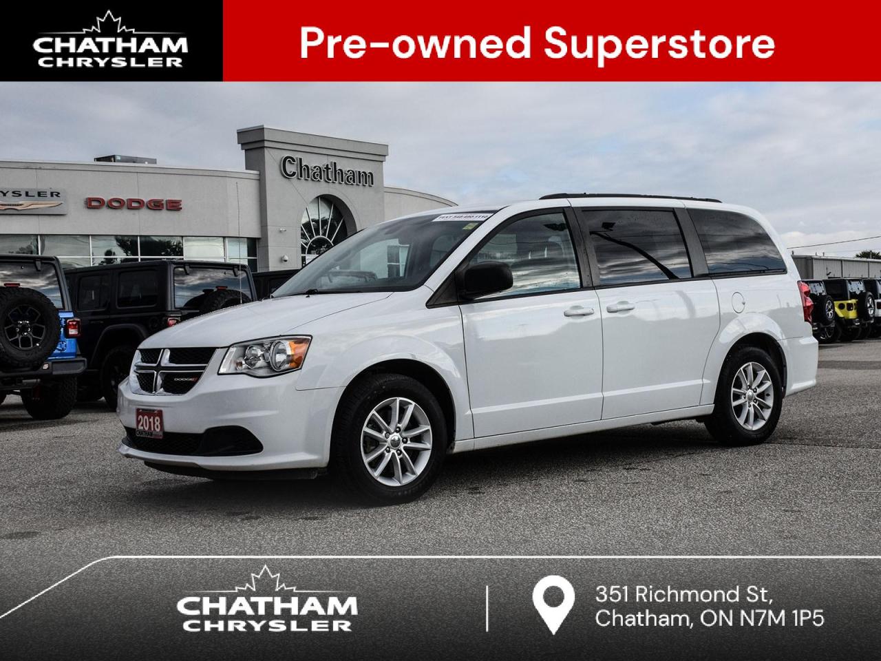 Used 2018 Dodge Grand Caravan CVP/SXT SXT PLUS NAVIGATION DVD REAR PARK ASSIST for sale in Chatham, ON
