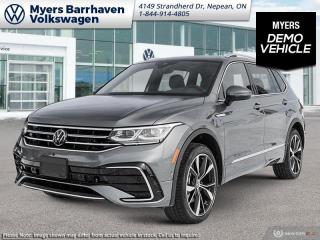 <b>Leather Seats, Third Row Package!</b><br> <br> <br> <br>  Everything from capacity, capability, comfort, and ease of use was designed with relentless purpose on this 2023 Tiguan. <br> <br>Whether its a weekend warrior or the daily driver this time, this 2024 Tiguan makes every experience easier to manage. Cutting edge tech, both inside the cabin and under the hood, allow for safe, comfy, and connected rides that keep the whole party going. The crossover of the future is already here, and its called the Tiguan.<br> <br> This platinum gray metallic SUV  has an automatic transmission and is powered by a  2.0L I4 16V GDI DOHC Turbo engine.<br> <br> Our Tiguans trim level is Highline R-Line. This range-topping Tiguan Highline R-Line is fully-loaded with ventilated and heated leather-wrapped seats with power adjustment, lumbar support and memory function, a heated leather-wrapped steering wheel, an 8-speaker Fender audio system with a subwoofer, adaptive cruise control, a 360-camera with aerial view, park distance control with automated parking sensors, and remote engine start. Additional features include an express open/close sunroof with tilt and slide functions and a power sunshade, rain detecting wipers with heated jets, a power liftgate, 4G LTE mobile hotspot internet access, and an 8-inch infotainment screen with satellite navigation, wireless Apple CarPlay and Android Auto, and SiriusXM streaming radio. Safety features also include blind spot detection, lane keep assist, lane departure warning, VW Car-Net Safe & Secure, forward and rear collision mitigation, and autonomous emergency braking. This vehicle has been upgraded with the following features: Leather Seats, Third Row Package. <br><br> <br>To apply right now for financing use this link : <a href=https://www.barrhavenvw.ca/en/form/new/financing-request-step-1/44 target=_blank>https://www.barrhavenvw.ca/en/form/new/financing-request-step-1/44</a><br><br> <br/>    4.99% financing for 84 months. <br> Buy this vehicle now for the lowest bi-weekly payment of <b>$331.55</b> with $0 down for 84 months @ 4.99% APR O.A.C. ( Plus applicable taxes -  $840 Documentation fee. Cash purchase selling price includes: Tire Stewardship ($20.00), OMVIC Fee ($12.50). (HST) are extra. </br>(HST), licence, insurance & registration not included </br>    ).  Incentives expire 2024-04-30.  See dealer for details. <br> <br> <br>LEASING:<br><br>Estimated Lease Payment: $280 bi-weekly <br>Payment based on 3.99% lease financing for 48 months with $0 down payment on approved credit. Total obligation $29,173. Mileage allowance of 16,000 KM/year. Offer expires 2024-04-30.<br><br><br>We are your premier Volkswagen dealership in the region. If youre looking for a new Volkswagen or a car, check out Barrhaven Volkswagens new, pre-owned, and certified pre-owned Volkswagen inventories. We have the complete lineup of new Volkswagen vehicles in stock like the GTI, Golf R, Jetta, Tiguan, Atlas Cross Sport, Volkswagen ID.4 electric vehicle, and Atlas. If you cant find the Volkswagen model youre looking for in the colour that you want, feel free to contact us and well be happy to find it for you. If youre in the market for pre-owned cars, make sure you check out our inventory. If you see a car that you like, contact 844-914-4805 to schedule a test drive.<br> Come by and check out our fleet of 30+ used cars and trucks and 60+ new cars and trucks for sale in Nepean.  o~o