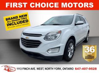 Welcome to First Choice Motors, the largest car dealership in Toronto of pre-owned cars, SUVs, and vans priced between $5000-$15,000. With an impressive inventory of over 300 vehicles in stock, we are dedicated to providing our customers with a vast selection of affordable and reliable options. <br><br>Were thrilled to offer a used 2017 Chevrolet Equinox LT, white color with 181,000KM (STK#6586) This vehicle was $13990 NOW ON SALE FOR $11990. It is equipped with the following features:<br>- Automatic Transmission<br>- Bluetooth<br>- All wheel drive<br>- Reverse camera<br>- Alloy wheels<br>- Power windows<br>- Power locks<br>- Power mirrors<br>- Air Conditioning<br><br>At First Choice Motors, we believe in providing quality vehicles that our customers can depend on. All our vehicles come with a 36-day FULL COVERAGE warranty. We also offer additional warranty options up to 5 years for our customers who want extra peace of mind.<br><br>Furthermore, all our vehicles are sold fully certified with brand new brakes rotors and pads, a fresh oil change, and brand new set of all-season tires installed & balanced. You can be confident that this car is in excellent condition and ready to hit the road.<br><br>At First Choice Motors, we believe that everyone deserves a chance to own a reliable and affordable vehicle. Thats why we offer financing options with low interest rates starting at 7.9% O.A.C. Were proud to approve all customers, including those with bad credit, no credit, students, and even 9 socials. Our finance team is dedicated to finding the best financing option for you and making the car buying process as smooth and stress-free as possible.<br><br>Our dealership is open 7 days a week to provide you with the best customer service possible. We carry the largest selection of used vehicles for sale under $9990 in all of Ontario. We stock over 300 cars, mostly Hyundai, Chevrolet, Mazda, Honda, Volkswagen, Toyota, Ford, Dodge, Kia, Mitsubishi, Acura, Lexus, and more. With our ongoing sale, you can find your dream car at a price you can afford. Come visit us today and experience why we are the best choice for your next used car purchase!<br><br>All prices exclude a $10 OMVIC fee, license plates & registration  and ONTARIO HST (13%)