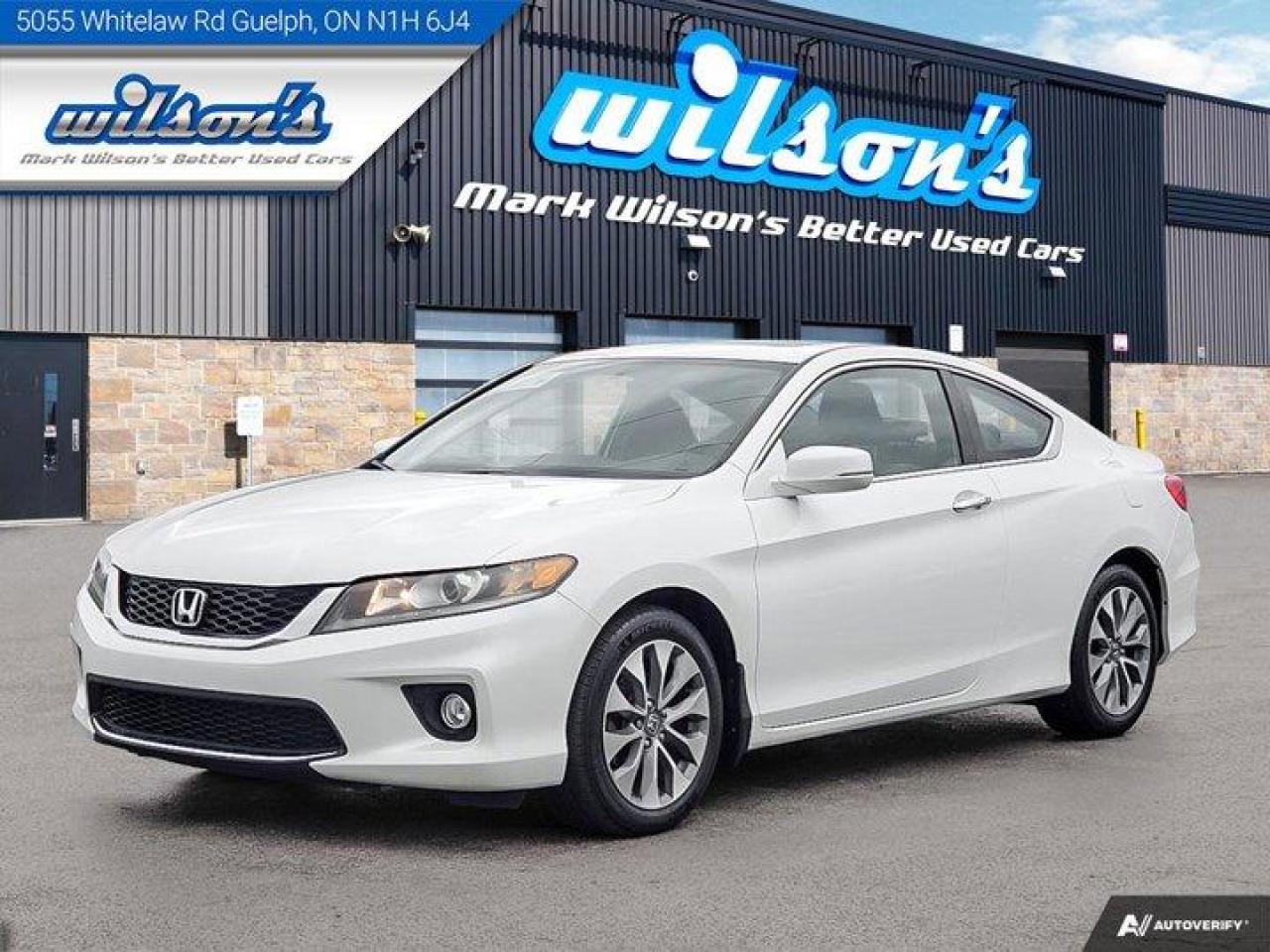 *This Honda Accord Coupe Features the Following Options*Dealer Certified Pre-Owned. This Honda Accord Coupe boasts a 2.4 L engine powering this Automatic transmission. Sunroof, Reverse Camera, Air Conditioning, Bluetooth, Heated Seats, Tilt Steering Wheel, Steering Radio Controls, Power Windows, Power Locks, Traction Control, Power Mirrors, Power Drivers Seat, Alloy Wheels.*Visit Us Today *Test drive this must-see, must-drive, must-own beauty today at Mark Wilsons Better Used Cars, 5055 Whitelaw Road, Guelph, ON N1H 6J4.650+ VEHICLES! ONE MASSIVE LOCATION!Free Contactless Local Delivery!HASSLE-FREE, NO-HAGGLE, LIVE MARKET PRICING!FINANCING! - Better than bank rates! 6 Months, No Payments available on approved credit OAC. Zero Down Available. We have expert credit specialists to secure the best possible rate for you! We are your financing broker, let us do all the leg work on your behalf! Click the RED Apply for Financing button to the right to get started or drop in today!BAD CREDIT APPROVED HERE! - You dont need perfect credit to get a vehicle loan at Mark Wilsons Better Used Cars! We have a dedicated team of credit rebuilding experts on hand to help you get the car of your dreams!WE LOVE TRADE-INS! - Hassle free top dollar trade in values!HISTORY: Free Carfax report included. Previous daily rental.EXTENDED WARRANTY: Available30 DAY WARRANTY INCLUDED: 30 Days, or 3,000 km (mechanical items only). No Claim Limit (abuse not covered)5 DAY EXCHANGE POLICY: Credit Rebuilding program exempt.*FULL SAFETY: Full safety inspection exceeding industry standards including oil change, and professional detailing prior to delivery.FREE NITROGEN IN TIRES: Saves tires wear and provides better fuel mileage.CASH PRICES SHOWN: Excluding HST and Licensing Fees.2019 - 2023 vehicles may be daily rentals. Please inquire with your Salesperson.We have made every reasonable attempt to ensure options are correct but please verify with your sales professional