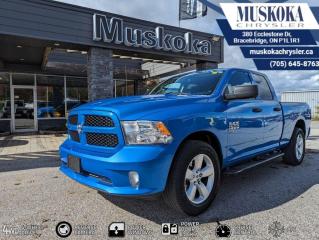 This RAM 1500 EXPRESS, with a Regular Unleaded V-6 3.6 L/220 engine, features a 8-Speed Automatic w/OD transmission, and generates 23 highway/16 city L/100km. Find this vehicle with only 48308 kilometers!  RAM 1500 EXPRESS Options: This RAM 1500 EXPRESS offers a multitude of options. Technology options include: 1 LCD Monitor In The Front, AM/FM/Satellite-Prep w/Seek-Scan, Clock, Aux Audio Input Jack, Voice Activation, Radio Data System and External Memory Control, Radio: Uconnect 3 w/5 Display, 1 LCD Monitor In The Front, MP3 Player.  Safety options include Variable Intermittent Wipers, 1 LCD Monitor In The Front, Power Door Locks, Airbag Occupancy Sensor, Curtain 1st And 2nd Row Airbags.  Visit Us: Find this RAM 1500 EXPRESS at Muskoka Chrysler today. We are conveniently located at 380 Ecclestone Dr Bracebridge ON P1L1R1. Muskoka Chrysler has been serving our local community for over 40 years. We take pride in giving back to the community while providing the best customer service. We appreciate each and opportunity we have to serve you, not as a customer but as a friend