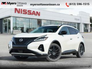 <b>Leather Seats,  Moonroof,  Navigation,  Memory Seats,  Power Liftgate!</b><br> <br> <br> <br>  You can fit in or you can stand out, and this Murano makes it an easy choice. <br> <br>This 2024 Nissan Murano offers confident power, efficient usage of fuel and space, and an exciting exterior sure to turn heads. This uber popular crossover does more than settle for good enough. This Murano offers an airy interior that was designed to make every seating position one to enjoy. For a crossover that is more than just good looks and decent power, check out this well designed 2024 Murano. <br> <br> This pearl white tri SUV  has an automatic transmission and is powered by a  260HP 3.5L V6 Cylinder Engine.<br> <br> Our Muranos trim level is Midnight Edition. This Midnight Edition is as dark as its name with a blacked-out exterior emphasized with illuminated kick plates. Additional features include a dual panel panoramic moonroof, heated leather seats, motion activated power liftgate, remote start with intelligent climate control, memory settings, ambient interior lighting, and a heated steering wheel for added comfort along with intelligent cruise with distance pacing, intelligent Around View camera, and traffic sign recognition for even more confidence. Navigation and Bose Premium Audio are added to the NissanConnect touchscreen infotainment system featuring Android Auto, Apple CarPlay, and a ton more connectivity features. Forward collision warning, emergency braking with pedestrian detection, high beam assist, blind spot detection, and rear parking sensors help inspire confidence on the drive. This vehicle has been upgraded with the following features: Leather Seats,  Moonroof,  Navigation,  Memory Seats,  Power Liftgate,  Remote Start,  Heated Steering Wheel. <br><br> <br>To apply right now for financing use this link : <a href=https://www.myersottawanissan.ca/finance target=_blank>https://www.myersottawanissan.ca/finance</a><br><br> <br/>    3.99% financing for 84 months. <br> Payments from <b>$704.36</b> monthly with $0 down for 84 months @ 3.99% APR O.A.C. ( Plus applicable taxes -  $621 Administration fee included. Licensing not included.    ).  Incentives expire 2024-04-30.  See dealer for details. <br> <br> <br>LEASING:<br><br>Estimated Lease Payment: $708/m <br>Payment based on 6.74% lease financing for 60 months with $0 down payment on approved credit. Total obligation $42,490. Mileage allowance of 20,000 KM/year. Offer expires 2024-04-30.<br><br><br><br> Come by and check out our fleet of 50+ used cars and trucks and 90+ new cars and trucks for sale in Ottawa.  o~o