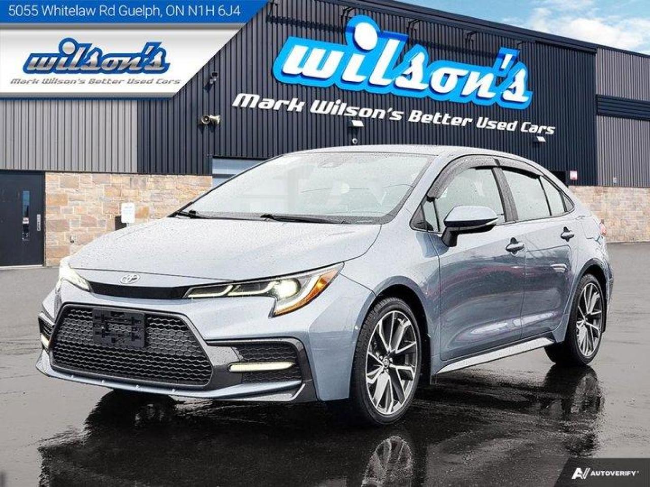 *This Toyota Corolla Features the Following Options*Dealer Certified Pre-Owned. This Toyota Corolla boasts a 2.0 L engine powering this Automatic transmission. Wireless Charging, Sunroof, Reverse Camera. Radar Cruise, Air Conditioning, Tilt Steering Wheel, Steering Radio Controls, Power Windows, Power Locks, Traction Control, Push Button Start, Power Mirrors, Clean Carfax.*Visit Us Today *A short visit to Mark Wilsons Better Used Cars located at 5055 Whitelaw Road, Guelph, ON N1H 6J4 can get you a dependable Corolla today!650+ VEHICLES! ONE MASSIVE LOCATION!Free Contactless Local Delivery!HASSLE-FREE, NO-HAGGLE, LIVE MARKET PRICING!FINANCING! - Better than bank rates! 6 Months, No Payments available on approved credit OAC. Zero Down Available. We have expert credit specialists to secure the best possible rate for you! We are your financing broker, let us do all the leg work on your behalf! Click the RED Apply for Financing button to the right to get started or drop in today!BAD CREDIT APPROVED HERE! - You dont need perfect credit to get a vehicle loan at Mark Wilsons Better Used Cars! We have a dedicated team of credit rebuilding experts on hand to help you get the car of your dreams!WE LOVE TRADE-INS! - Hassle free top dollar trade-in values!HISTORY: Free Carfax report included.EXTENDED WARRANTY: Available30 DAY WARRANTY INCLUDED: 30 Days, or 3,000 km (mechanical items only). No Claim Limit (abuse not covered)5 Day Exchange Privilege! *(Some conditions apply)CASH PRICES SHOWN: Excluding HST and Licensing Fees.2019 - 2023 vehicles may be daily rentals. Please inquire with your Salesperson.
