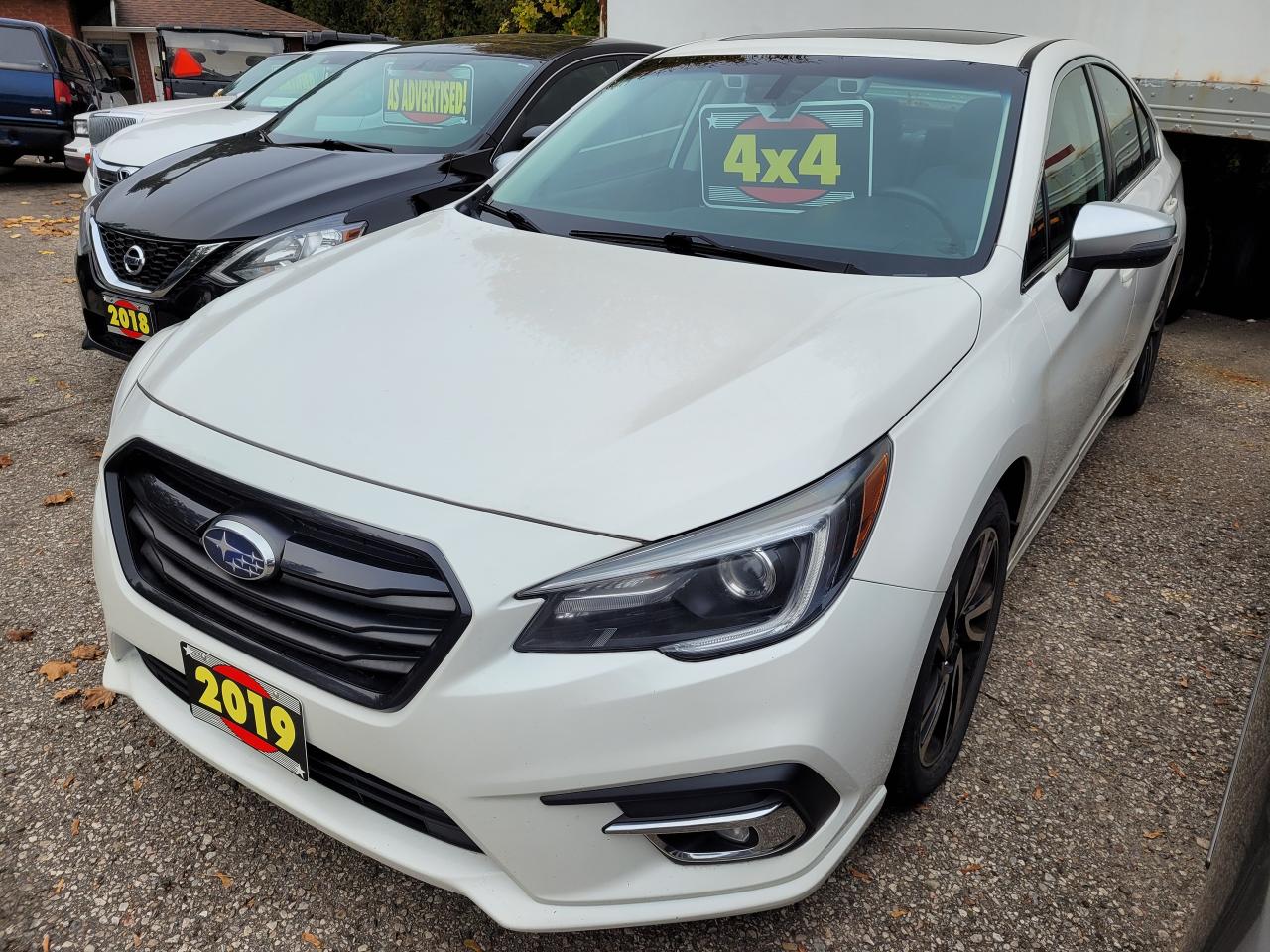 <p>Accident Free, Certified, Financing Available & Trade-ins Welcome! Subaru symmetrical AWD with Eyesight package, loaded with options! This vehicle was previously registered for commercial use. Certification includes New Front & Rear Brake Pads & Rotors. </p><p>Get ready to experience the thrill of the open road with this sleek and stylish 2019 Subaru Legacy 2.5i Sport CVT w/EyeSight Pkg AWD, available now at Rockwood Motor Products. This certified pre-owned gem boasts a captivating White exterior and a sophisticated Black interior, creating a truly captivating first impression. With its powerful 2.5L I4 engine and smooth CVT transmission, this Legacy delivers exhilarating performance and seamless handling. Whether navigating city streets or conquering winding country roads, youll be confident and in control.</p><p>The 2019 Subaru Legacy is renowned for its exceptional safety features, including the advanced EyeSight suite that provides lane departure warning, lane keeping assist, and adaptive cruise control. Its all-wheel drive system offers superior traction and stability, ensuring a confident ride in any weather condition. This Legacy is also packed with luxurious features, including heated front seats, a sunroof, and a premium sound system.</p><p>With only 159,000 km on the odometer, this Legacy is ready for many more adventures. Come experience the thrill of driving a Subaru Legacy today. Visit Rockwood Motor Products and let our expert sales team show you why this 2019 Subaru Legacy is a perfect fit for you!</p><p><strong>Here are 5 of its features with the most sizzle:</strong></p><ul><li><strong>EyeSight Driver Assist Technology</strong>: Enjoy peace of mind with advanced safety features like adaptive cruise control, lane departure warning, and automatic emergency braking.</li><li><strong>All-Wheel Drive</strong>: Experience superior traction and stability in any weather condition, allowing you to confidently tackle any road.</li><li><strong>Heated Front Seats</strong>: Stay warm and cozy even on the coldest days with heated front seats that provide luxurious comfort.</li><li><strong>Sunroof</strong>: Let in the sunshine and enjoy the open-air feeling with the convenience of a power sunroof.</li><li><strong>Premium Sound System</strong>: Experience your favorite music with clarity and richness, thanks to a premium sound system that delivers an immersive audio experience.</li></ul><p><em>Powered by AutoIntelligence™ AI</em></p>