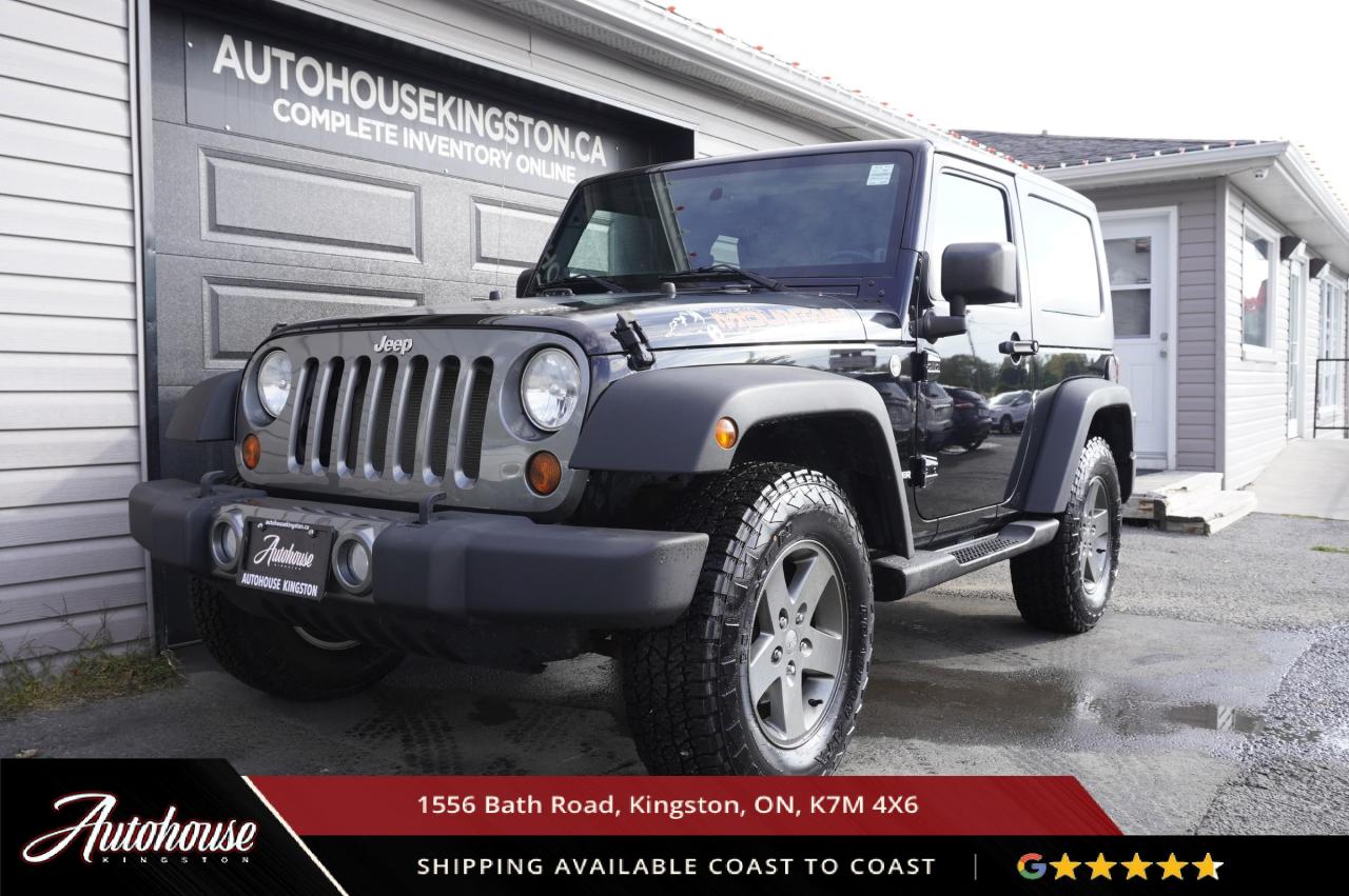 Unleash your adventurous spirit with the 2010 Jeep Wrangler Sport. Packing a 3.8L OHV 12-valve SMPI V6 engine, 6-speed manual transmission, Extremely low KM for its model year, Sunrider soft top and a hard top included, all new rubber all the way around and a clean carfax! This is any Jeep Lovers dream! 


<p>
<p>**PLEASE CALL TO BOOK YOUR TEST DRIVE! THIS WILL ALLOW US TO HAVE THE VEHICLE READY BEFORE YOU ARRIVE. THANK YOU!**</p>

<p>WE FINANCE!! Click through to AUTOHOUSEKINGSTON.CA for a quick and secure credit application!</p>

<p>All of our vehicles are ready to go! Each vehicle receives a multi-point safety inspection, oil change and emissions test (if needed). Our vehicles are thoroughly cleaned inside and out.</p>

<p>Autohouse Kingston is a locally-owned family business that has served Kingston and the surrounding area for more than 30 years. We operate with transparency and provide family-like service to all our clients. At Autohouse Kingston we work with more than 20 lenders to offer you the best possible financing options. Please ask how you can add a warranty and vehicle accessories to your monthly payment.</p>

<p>We are located at 1556 Bath Rd, just east of Gardiners Rd, in Kingston. Come in for a test drive and speak to our sales staff, who will look after all your automotive needs with a friendly, low-pressure approach. Get approved and drive away in your new ride today!</p>

<p>Our office number is 613-634-3262 and our website is www.autohousekingston.ca. If you have questions after hours or on weekends, feel free to text Kyle at 613-985-5953. Autohouse Kingston  It just makes sense!</p>

<p>Office - 613-634-3262</p>

<p>Kyle (Sales) Cell - 613-985-5953; kyle@autohousekingston.ca</p>

<p>Joe (Finance) Cell  613-453-9915; joe@autohousekingston.ca</p>

<p>Brian (Finance) Cell  613-572-2246; brian@autohousekingston.ca</p>

<p>Bradie Cell - 613-331-1121; bradie@autohousekingston.ca</p>