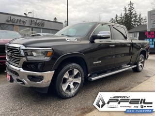 This Ram 1500 Laramie is very well equipped with heated and ventilated seats, panoramic sunroof, blind spot monitoring, backup sensors, wheel to wheel side steps, adaptive cruise control and a 6.5ft box, please call or text 519-662-1063 to book your test drive !!