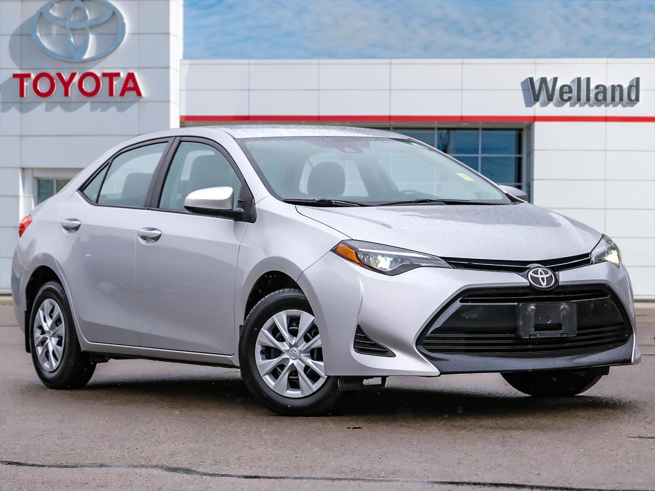 Recent Arrival! NO ACCIDENTS!! Premium Cloth Seats Heated and Power Door Mirrors,Fully Automatic Headlights, Forward Collison Mitigation, Lane Departure Warning, Rear View Camera, Bluetooth wireless phone connectivity.   

Every Pre-Owned vehicle at Welland Toyota goes through a rigorous 100-point inspection. We promise you will not be disappointed in the quality and condition of our inventory. Welland Toyota ensures quality and affordability. With the largest quality pre-owned vehicles to choose from, we are sure to have what you are looking for, at a price you can afford. Flexible finance options available. Response available via Text, Email, Phone, or Video Response! Please indicate which is most convenient, we are happy to correspond using your preferred method. Visit us at Welland Toyota today! One price, the right price. Every time... 
 
We are serving Welland, Niagara, Ancaster, Hamilton, Barrie, Innisfil, Cookstown, North Bay, Burlington, Dundas, Brantford, Guelph, Stoney Creek, Grimsby, Oakville, Kitchener, London, Toronto, Mississauga, Milton, Cambridge, Kitchener Waterloo, Cayuga, Caledonia, St. Catharines, and the entire GHA and GTA. 
 
Visit or call us today to see for yourself!