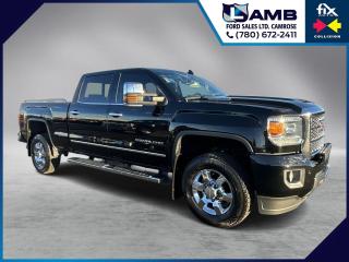 THE PRICE YOU SEE, PLUS GST. GUARANTEED! 6.6 LITER DURAMAX DIESEL, CREW CAB, CORNER STEP BUMPER, HEATED SEATS, POWER ADJUSTABLE PEDALS, DUAL-ZONE CLIMATE.       The 2019 GMC Denali K3500 is a heavy-duty pickup truck that offers powerful performance and luxury features. It comes with a 6.6-liter Duramax diesel engine that produces 445 horsepower and 910 lb-ft of torque, mated to a six-speed automatic Allison transmission. It has a maximum payload of 6,112 pounds and a maximum towing capacity of 23,100 pounds. The GMC Denali K3500 comes standard with a range of features, including a rearview camera, 8-inch touchscreen infotainment system, Apple CarPlay, Android Auto, Bluetooth connectivity, and more. It also offers optional features such as a power sunroof, premium sound system, wireless charging, heated and ventilated front seats, and more. Overall, the 2019 GMC Denali K3500 is a powerful and capable heavy-duty pickup truck that offers a luxurious interior and advanced safety features.Do you want to know more about this GMC Denali, Call, Click or come on down!*AMVIC Licensed Dealer; CarProof and Full Mechanical Inspection Included.