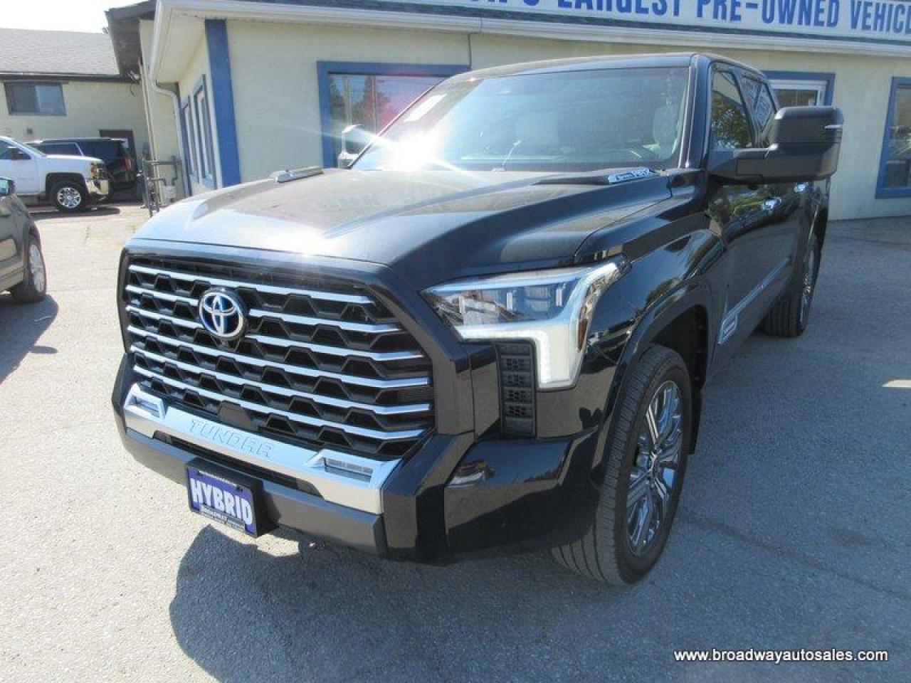 Used 2022 Toyota Tundra LOADED CAPSTONE-VERSION 5 PASSENGER 3.4L - iFORCE-MAX-HYBRID.. 4X4.. CREW-CAB.. SHORTY.. POWER SUNROOF.. LEATHER.. HEATED/AC SEATS.. BACK-UP CAMERA.. for sale in Bradford, ON