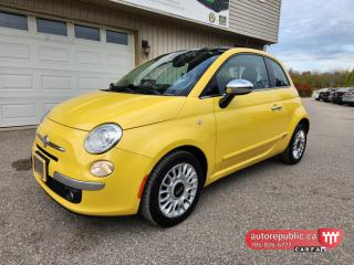 Used 2012 Fiat 500 Lounge with Sunroof Loaded Certified Extended Warr for sale in Orillia, ON