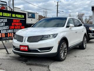 Used 2018 Lincoln MKX Reserve - Lane Keep - Tech Pkg - Adapt Cruise - Park Assist - 360 Camera - Pano Roof - Adapt Steering for sale in North York, ON