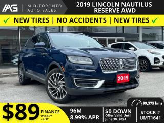 Used 2019 Lincoln Nautilus Reserve - Excellent Condition - No Accidents - One Owner for sale in North York, ON