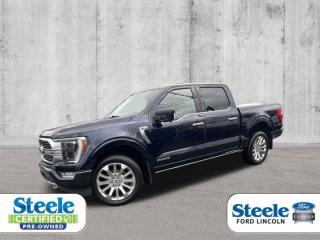 Odometer is 7865 kilometers below market average!Antimatter Blue Metallic2022 Ford F-150 Limited4WD 10-Speed Automatic 3.5L PowerBoost Full-Hybrid V6F-150 Limited, 3.5L PowerBoost Full-Hybrid V6, ABS brakes, Active Cruise Control, Adaptive suspension, Alloy wheels, Compass, Dual front impact airbags, Dual front side impact airbags, Electronic Stability Control, Front dual zone A/C, GVWR: 3,198 kg (7,050 lb) Payload Package, Heated door mirrors, Heated front seats, Heated rear seats, Illuminated entry, Low tire pressure warning, Memory seat, Navigation System, Pedal memory, Power door mirrors, Power driver seat, Power moonroof, Power windows, Remote keyless entry, SYNC 4 w/Enhanced Voice Recognition, Traction control.Certified.Certification Program Details: 85 Point inspection Fluid Top Ups Brake Inspection Tire Inspection Oil Change Recall Check Copy Of Carfax ReportALL CREDIT APPLICATIONS ACCEPTED! ESTABLISH OR REBUILD YOUR CREDIT HERE. APPLY AT https://steeleadvantagefinancing.com/6198 We know that you have high expectations in your car search in Halifax. So if youre in the market for a pre-owned vehicle that undergoes our exclusive inspection protocol, stop by Steele Ford Lincoln. Were confident we have the right vehicle for you. Here at Steele Ford Lincoln, we enjoy the challenge of meeting and exceeding customer expectations in all things automotive.