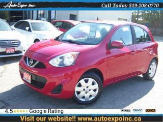 Used 2016 Nissan Micra SV,Auto,A/C,Bluetooth,Key Less,Certified,Key Less for sale in Kitchener, ON