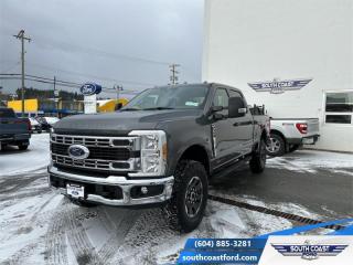 <b>Tremor Off-Road Package, 18 Aluminum Wheels, SiriusXM, Spray-in Bedliner!</b><br> <br>   Brutish power and payload capacity are key traits of this Ford F-350, while aluminum construction brings it into the 21st century. <br> <br>The most capable truck for work or play, this heavy-duty Ford F-350 never stops moving forward and gives you the power you need, the features you want, and the style you crave! With high-strength, military-grade aluminum construction, this F-350 Super Duty cuts the weight without sacrificing toughness. The interior design is first class, with simple to read text, easy to push buttons and plenty of outward visibility. This truck is strong, extremely comfortable and ready for anything. <br> <br> This carbonized grey metallic sought after diesel Crew Cab 4X4 pickup   has a 10 speed automatic transmission and is powered by a  500HP 6.7L 8 Cylinder Engine.<br> <br> Our F-350 Super Dutys trim level is XLT. This XLT trim steps things up with aluminum wheels, front fog lamps with automatic high beams, a power-adjustable drivers seat, three 12-volt DC and 120-volt AC power outlets, beefy suspension thanks to heavy-duty dampers and robust axles, class V towing equipment with a hitch, trailer wiring harness, a brake controller and trailer sway control, manual extendable trailer-style side mirrors, box-side steps, and cargo box illumination. Additional features include an 8-inch infotainment screen powered by SYNC 4 with Apple CarPlay and Android Auto, FordPass Connect 5G mobile hotspot internet access, air conditioning, cruise control, remote keyless entry, smart device remote engine start, pre-collision assist with automatic emergency braking, forward collision mitigation, and a rearview camera. This vehicle has been upgraded with the following features: Tremor Off-road Package, 18 Aluminum Wheels, Siriusxm, Spray-in Bedliner. <br><br> View the original window sticker for this vehicle with this url <b><a href=http://www.windowsticker.forddirect.com/windowsticker.pdf?vin=1FT8W3BM1REC29578 target=_blank>http://www.windowsticker.forddirect.com/windowsticker.pdf?vin=1FT8W3BM1REC29578</a></b>.<br> <br>To apply right now for financing use this link : <a href=https://www.southcoastford.com/financing/ target=_blank>https://www.southcoastford.com/financing/</a><br><br> <br/>    5.99% financing for 84 months. <br> Buy this vehicle now for the lowest bi-weekly payment of <b>$667.64</b> with $0 down for 84 months @ 5.99% APR O.A.C. ( Plus applicable taxes -  $595 Administration Fee included    / Total Obligation of $121510  ).  Incentives expire 2024-05-31.  See dealer for details. <br> <br>Call South Coast Ford Sales or come visit us in person. Were convenient to Sechelt, BC and located at 5606 Wharf Avenue. and look forward to helping you with your automotive needs. <br><br> Come by and check out our fleet of 20+ used cars and trucks and 110+ new cars and trucks for sale in Sechelt.  o~o