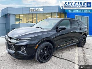 <b>Navigation,  Leather Seats,  Power Tailgate,  Heated Seats,  Heated Steering Wheel!</b><br> <br>  Hurry on this one! Marked down from $42490 - you save $5491.   This 2021 Chevrolet Blazer leaves the past behind with sharp styling, premium crossover comfort and extreme refinement levels. This  2021 Chevrolet Blazer is for sale today in Selkirk. <br> <br>Sculpted and stylish with a roomy, driver-centric interior, this Chevrolet Blazer has the soul of a sports car. Seriously stylish and aggressively designed, it is a potent and highly capable crossover SUV that is big on practicality, passenger comfort and premium driving experiences. With a driver-focused interior, this Chevy Blazer invites you to take the wheel. Controls, switches and features are easily within reach and right where you expect them to be!This  SUV has 105,722 kms. Its  black in colour  . It has an automatic transmission and is powered by a  308HP 3.6L V6 Cylinder Engine.  <br> <br> Our Blazers trim level is RS. Upgrading to this ultra cool Blazer RS is a great choice as it comes with a long list of features. Youll get unique black aluminum wheels, a black mesh grille with hexagonal design, HID headlamps, an 8 inch touch screen display paired with navigation, Apple CarPlay and Android Auto, SiriusXM and OnStar. Additional features include leather heated seats and power front seats, Chevrolet 4G LTE capability, a heated leather wrapped steering wheel, rear park assist and remote engine start, lane keep assist with lane departure warning, dual zone climate control, an HD rear view camera, forward collision alert and so much more. This vehicle has been upgraded with the following features: Navigation,  Leather Seats,  Power Tailgate,  Heated Seats,  Heated Steering Wheel,  Power Seat,  Remote Start. <br> <br>To apply right now for financing use this link : <a href=https://www.selkirkchevrolet.com/pre-qualify-for-financing/ target=_blank>https://www.selkirkchevrolet.com/pre-qualify-for-financing/</a><br><br> <br/><br>Selkirk Chevrolet Buick GMC Ltd carries an impressive selection of new and pre-owned cars, crossovers and SUVs. No matter what vehicle you might have in mind, weve got the perfect fit for you. If youre looking to lease your next vehicle or finance it, we have competitive specials for you. We also have an extensive collection of quality pre-owned and certified vehicles at affordable prices. Winnipeg GMC, Chevrolet and Buick shoppers can visit us in Selkirk for all their automotive needs today! We are located at 1010 MANITOBA AVE SELKIRK, MB R1A 3T7 or via phone at 204-482-1010.<br> Come by and check out our fleet of 80+ used cars and trucks and 190+ new cars and trucks for sale in Selkirk.  o~o