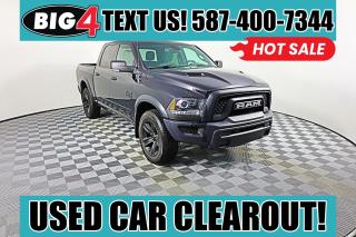 Our 2022 RAM 1500 Classic Warlock Crew Cab 4X4 in Diamond Black Crystal Pearl has the magic touch when it comes to getting more done! Motivated by a 3.6 Litre Pentastar V6 that offers 305hp paired to an 8 Speed Automatic transmission that moves you with muscular strength. This Four Wheel Drive also has heavy-duty shocks for a comfortable ride even when towing or hauling, and it returns approximately 10.2L/100km on the highway. Tall, dark, and handsome, our RAM 1500 shows off an exclusive black grille, black powder-coated bumpers, black wheel flares, matching accents, and 20-inch semi-gloss black wheels.

You can relax even when youre hard at work in our Warlock cabin. It treats you right with supportive seats, air conditioning, power accessories, cruise control, remote keyless entry, and Warlock-only style details. Uconnect infotainment technology brings the digital convenience of a 5-inch touchscreen, Bluetooth, voice control, and a six-speaker sound system. Clever storage is another benefit of this bold truck!

You can ride with confidence, thanks to RAM safety features such as a rearview camera, parking sensors, side-impact door beams, traction/stability control, hill-start assist, tire-pressure monitoring, ABS, and advanced airbags. Buy our 1500 Classic Warlock today, and youll be on the path to better trucking tomorrow! Save this Page and Call for Availability. We Know You Will Enjoy Your Test Drive Towards Ownership!