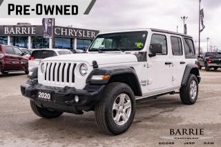 Used 2020 Jeep Wrangler Unlimited Sport PLATINUM WARRANTY INCLUDED | HEATED SEATS & WHEEL | KEYLESS ENTRY for sale in Barrie, ON